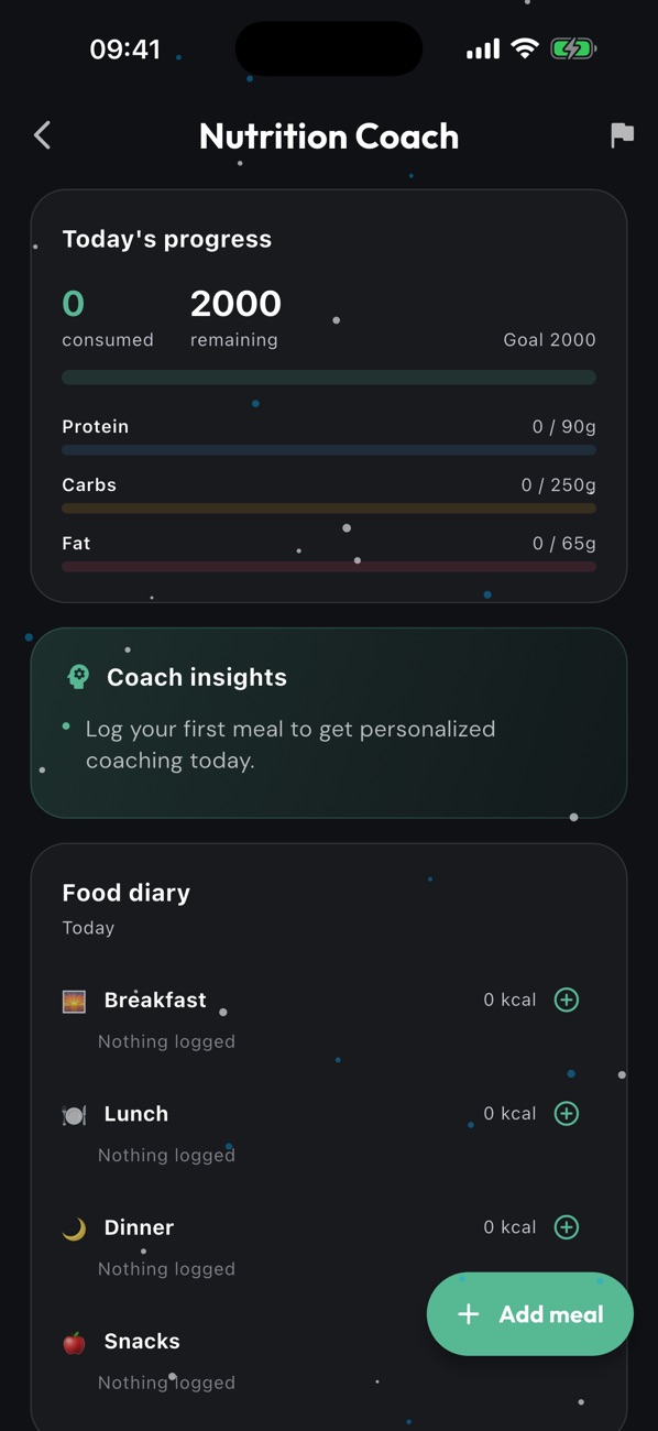 Nutrition coach meal analysis