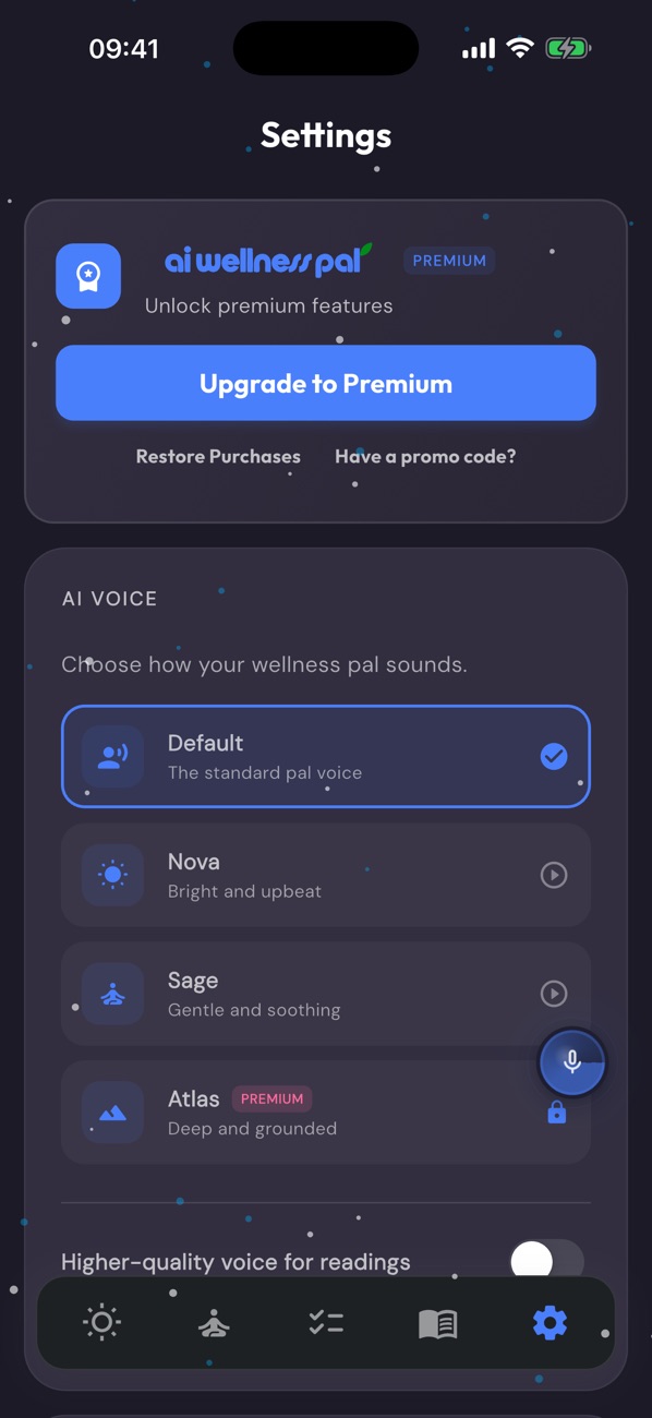 Settings and themes